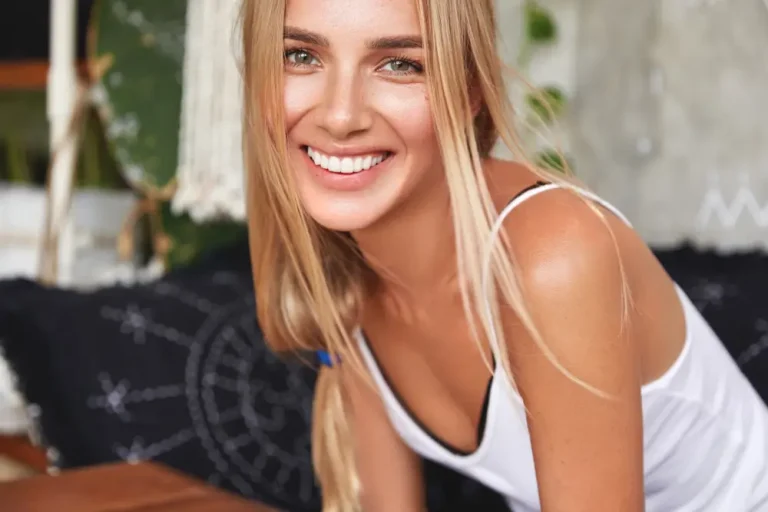 woman smiling