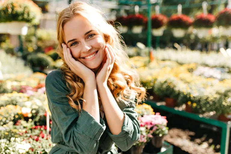woman smiling