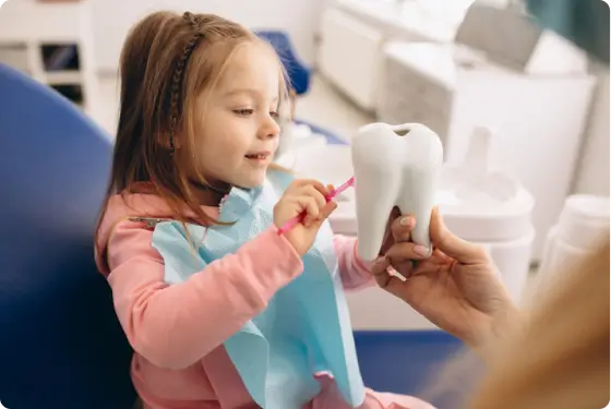 girl in a dental practice