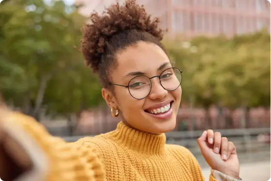 woman smiling