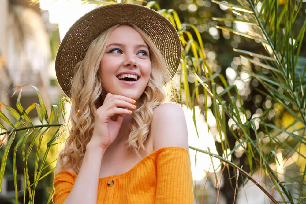 woman smiling