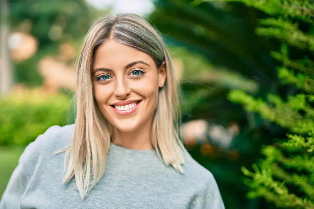 woman smiling
